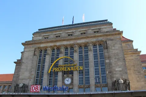 Facade of Leipzig Central Station
